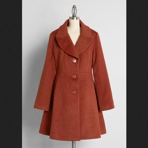 Modcloth Princess Highway Red Wool-blend Coat